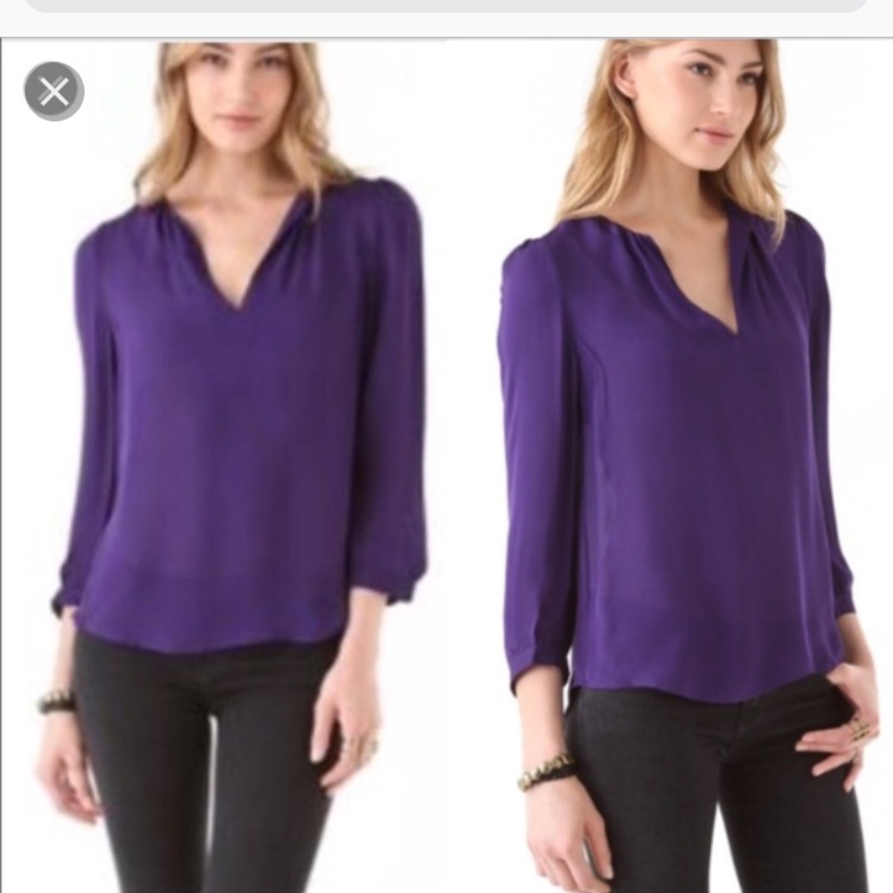 Silk peasant blouse